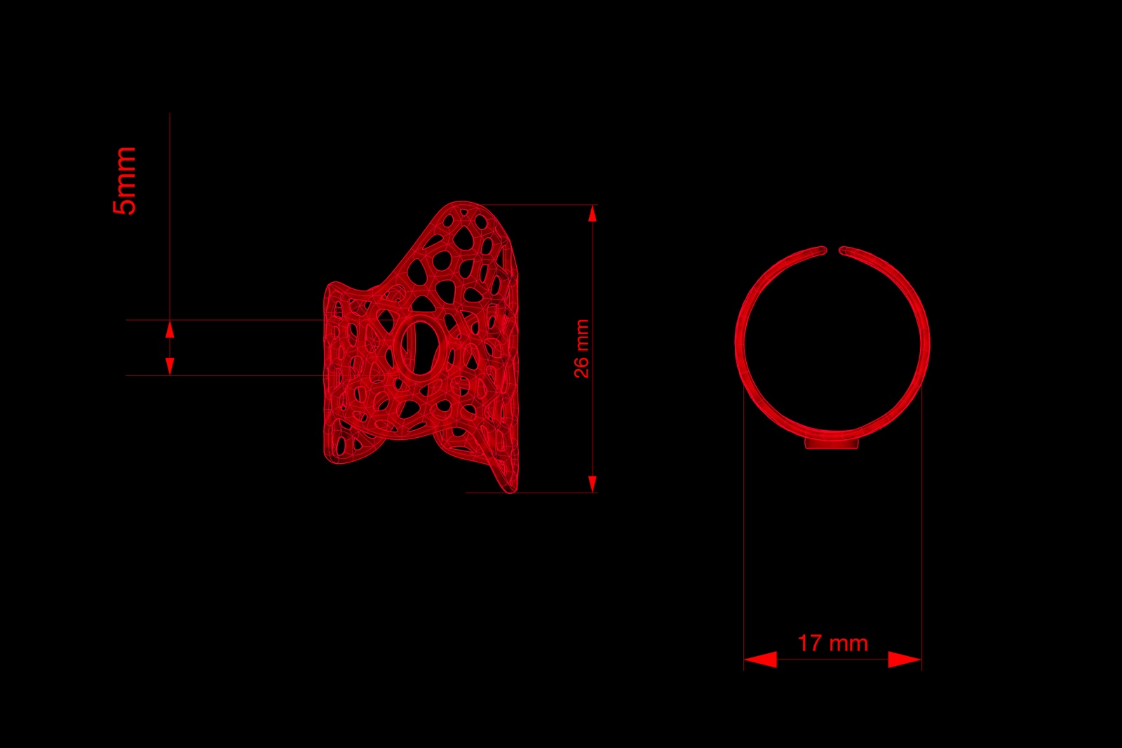 Catena dimensions and Grasshopper generation diagram